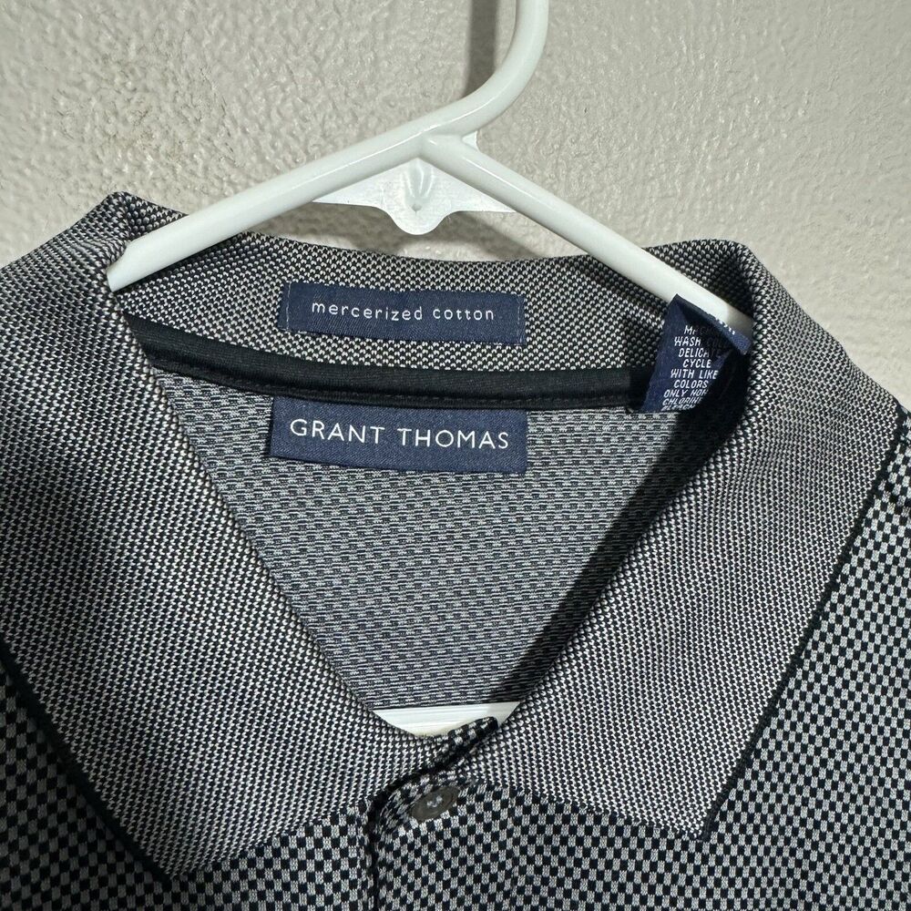 Grant Thomas Mens Golf Polo Shirt Sz S Gray Short Banded Sleeves NWT Cotton - Picture 3 of 5